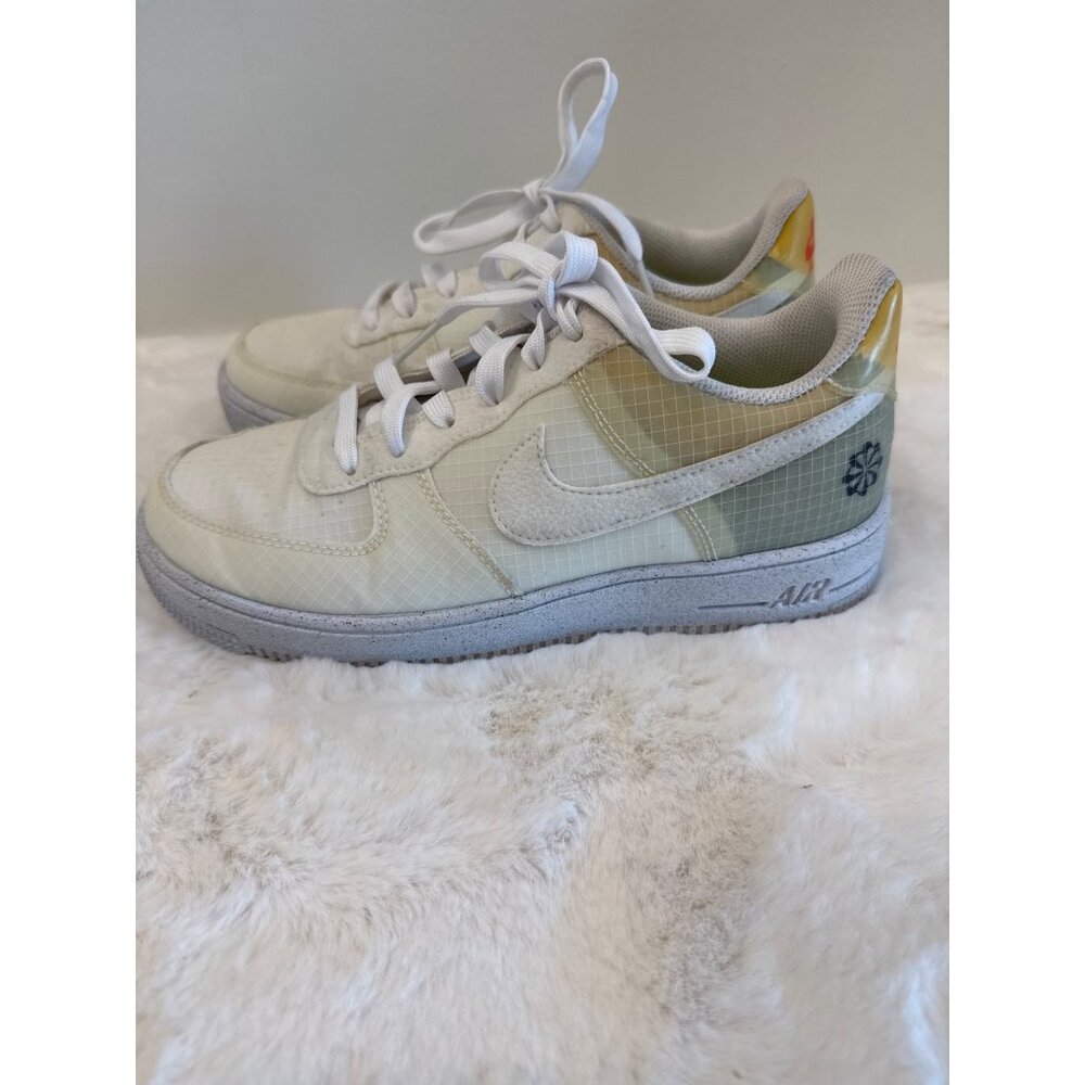 Nike Air Force 1 Crater GS 'Move To Zero - White Orange' DH4339-100 size 6.5Y - Picture 3 of 10